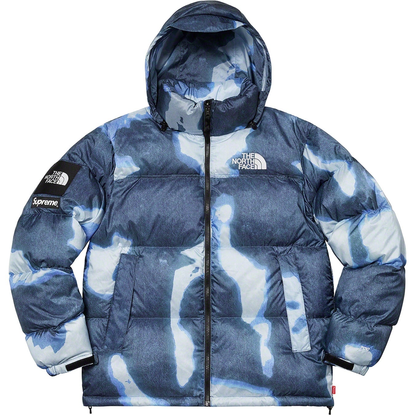 Supreme®/The North Face® Bleached Denim Print Nuptse Jacket view 16